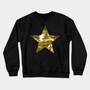 Gold Yellow Disco Ball Shiny Star Crewneck Sweatshirt